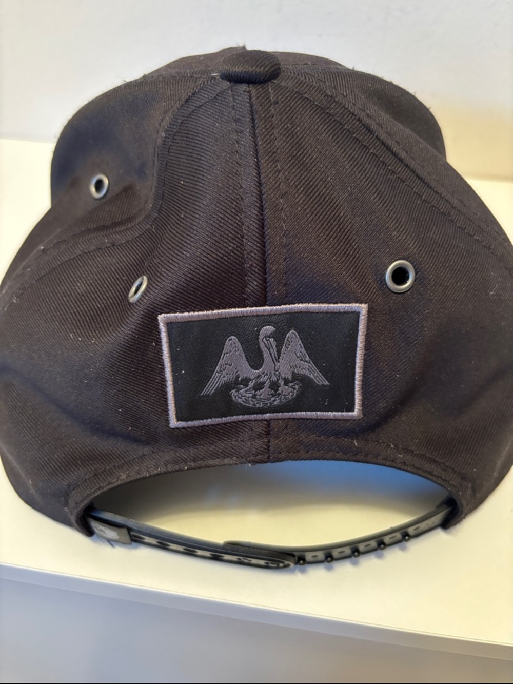 Black Snapback Hat with Gold Saints Emblem pitbull - Picture 3 of 5